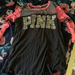Pink quarter sleeve shirt